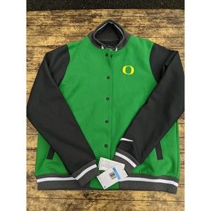 NWT NEW Nike Oregon Ducks Stock Football Letterman Jacket Women's Medium Green